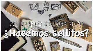 Sellos DIY ♥️ haz tus sellos caseros  sellos de goma y fomi [upl. by Etnaihc]