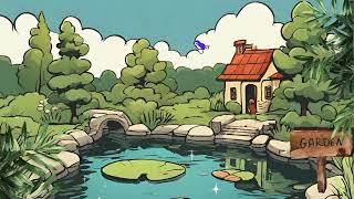 Pain Relief LoFi 174hz relaxing music  Relieve a Migraine by the Garden Pond [upl. by Rochester]