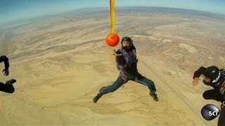 Skydiving with a Bowling Ball  Outrageous Acts of Science [upl. by Aduh44]