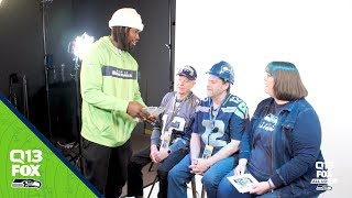 Seahawks Players Surprise Fans At Q13 FOX Studios  Q13 FOX [upl. by Ynoble]