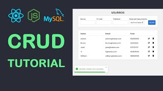 CRUD Full Stack com Node React amp MySQL [upl. by Niwdog]