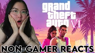 Grand Theft Auto VI Trailer 1 REACTION NONGAMER Watches GTA 6 TRAILER 1  GTA 6 TEASER [upl. by Areemas]