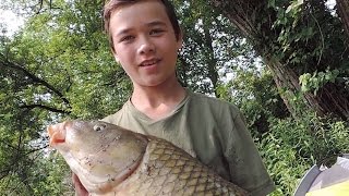 Carp fishing from shore on the Nottawasaga River [upl. by Jed]