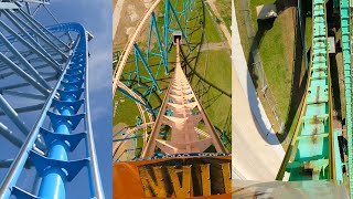 Mr Freeze OffRide Footage Six Flags Over Texas Launch Coaster  NonCopyright [upl. by Fusco]