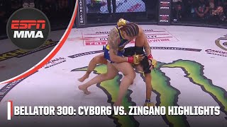 Cris Cyborg vs Cat Zingano Highlights  Bellator 300  ESPN MMA [upl. by Aicat109]