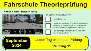 🚘 Führerschein Theorieprüfung Klasse B 🚗 September 2024  Prüfung 11 🎓📚 [upl. by Atsirtal]