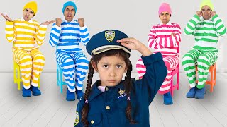 Maddie the Police Stop Silly Thieves in Time Out Jail [upl. by Hulda]