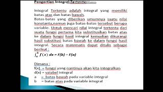 Kalkulus 2 1 1 Integral Tertentu [upl. by Adnic]