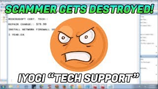 Tech Support Scam  Scammer destroyed  18889658445  wwwiyogicom [upl. by Einhpets]