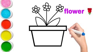 gamla flower drawing how to draw a flower 🌺 easy drawing gamla step by step gamla Drawing colour [upl. by Eiramlatsyrc125]