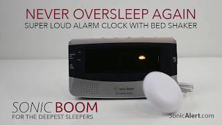 SONIC BOOM SB300ss SUPER Loud Alarm Clock with Bed Shaker [upl. by Irmine]