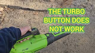 How to fix a Greenworks leaf blower turbo button48v cordless powerall turbo doesnt work [upl. by Gilmour659]