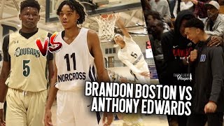 Top 20 Sophomores Brandon Boston amp Anthony Edwards FACE OFF Norcross vs HSP Comes Down To The Wire [upl. by Ellenad564]