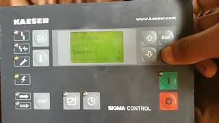 How To Set Kaeser Controller Presser Satting [upl. by Drexler]