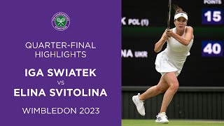 Iga Swiatek vs Elina Svitolina QuarterFinals Highlights  Wimbledon 2023 [upl. by Darian460]