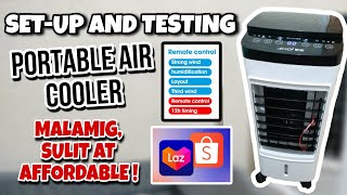 AIR COOLER SETUP AND TESTING TUTORIAL  PORTABLE amp EVAPORATIVE BOUGHT IN LAZADA [upl. by Nho]