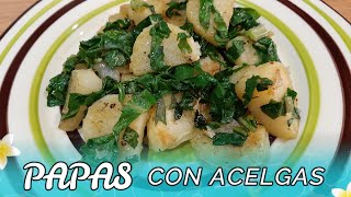 Como hacer papas con acelgas [upl. by Fitzger]