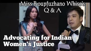 Watch Miss Roupfuzhano Whiso Inspiring Q amp A  Miss Universe India 2024 [upl. by Cammy711]