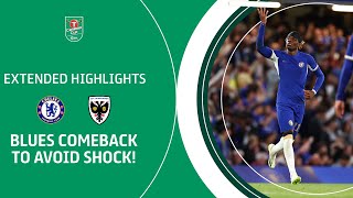 BLUES COMEBACK TO AVOID CUPSET  Chelsea v AFC Wimbledon Carabao Cup extended highlights [upl. by Lucilia]