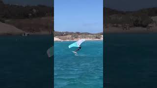 Winging in the Cyclades 🇬🇷 wingfoil foiling watersport foiling loyaltothefoil greece sail [upl. by Aidnic]