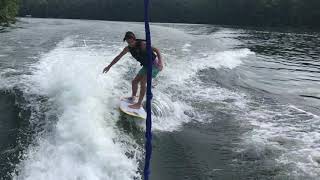 Yamaha FSH 210 wakesurf day 22 [upl. by Nelak203]