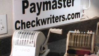 Paymaster CheckWriter Model S 1000 [upl. by Magas]