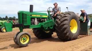 Two Unique John Deere Tractors Pullin Hard [upl. by Lovett]