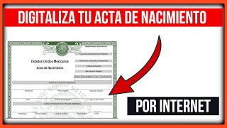 Copia Certificada de Acta de Nacimiento Via Internet 2022 de un menor de edad [upl. by Cheria]