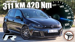 2011 VW Golf VI R 20 TSI 311 KM  VMAX 0100 100200 200250 kmh Próba autostradowa  4K [upl. by Ingrid548]