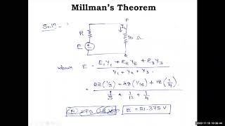 Network Theory 18EC32  Module 2  Network Theorems  Millmans Theorem Lecture 1  VTU [upl. by Pepe]