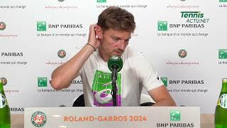 Tennis  RolandGarros 2024  David Goffin  quotJe ne pensais pas que ça ferait autant le buzz quot [upl. by Irahcaz617]