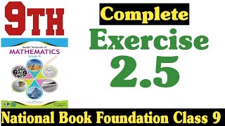 class 9 maths chapter 2 exercise 25  national book foundation class 9 maths  ex 25fazal academy [upl. by Ahsram102]