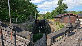 Trollhättan Sweden Walk around Slussen on a nice day 4k [upl. by Aiekram440]