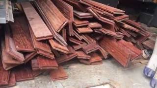 Reclaiming solid hardwood flooring More free wood [upl. by Silliw]