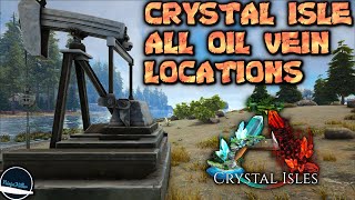 All Crystal Isle Oil Vein locations on Ark Survival Evolved [upl. by Llevart923]