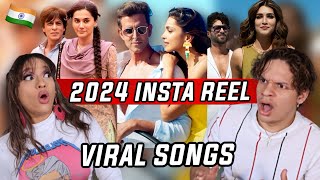 Waleska amp Efra reaction to INDIAN SONGS that went viral on REELSTIKTOK in 2024 [upl. by Ramoj865]