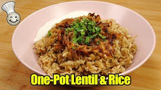 OnePot Lentil amp Rice Recipe  Lebanese Mujadara [upl. by Danais920]