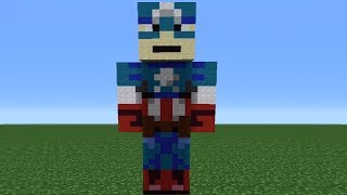 Minecraft 360 How To Make A Captain America Statue The Avengers [upl. by Airlia]