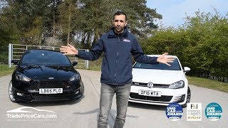 VW Golf GTD vs Ford Focus ST3 Diesel  Diesel Hot Hatch Battle [upl. by Ikin]