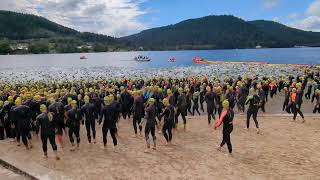 Départ du triathlon distance olympique de Gérardmer 2024 [upl. by Tiga]