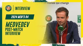 Medvedev Round 4 postmatch interview  RolandGarros 2024 [upl. by Riedel]