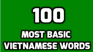 100 most basic Vietnamese words Part 1 [upl. by Abshier]