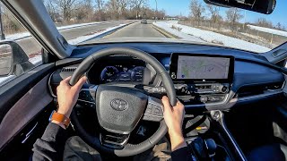 2024 Toyota Grand Highlander Limited  POV Test Drive Binaural Audio [upl. by Ynahteb]