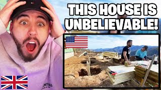 Brit Reacts to how AMERICAN HOUSES are made cliffside home [upl. by Yarak]