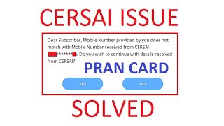 Pran Card CERSAI mobile number Issue Solved  BPSC Teacher Pran Card CERSAI mobile number issue [upl. by Cresida]