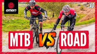 GMBN Vs GCN  From Here To There MTB Vs Road Bike Race [upl. by Eedahs]