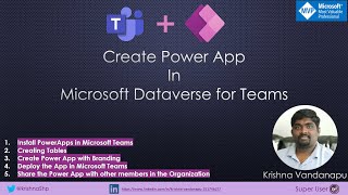 Create Power Apps in Microsoft Dataverse for Teams [upl. by Lemrej441]