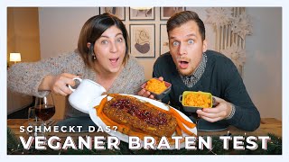 VEGANES 3 GANG WEIHNACHTSMENÜ TASTE TEST  Braten Tatar amp Schokomousse Rezept für Vegetarier [upl. by Maram121]