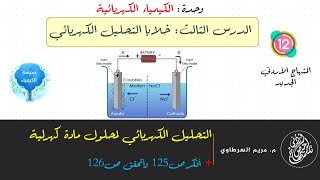 التحلــيــل الكـهربــائي للمحــاليــل الكهــرليــة [upl. by Crosse860]