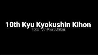 IKKU 10th Kyu Red Belt Syllabus  Kyokushin Syllabus Kihon [upl. by Xerxes900]